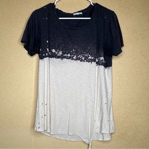 Socialite Gray/White Ombre Short Sleeve Tee